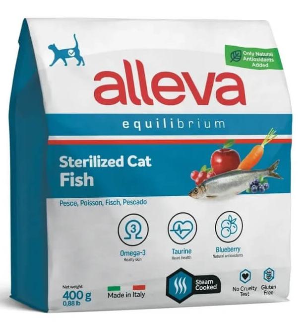 Сухой корм Alleva Equilibrium Sterilized Cat для кастрированных котов и стерилизованных кошек, рыба